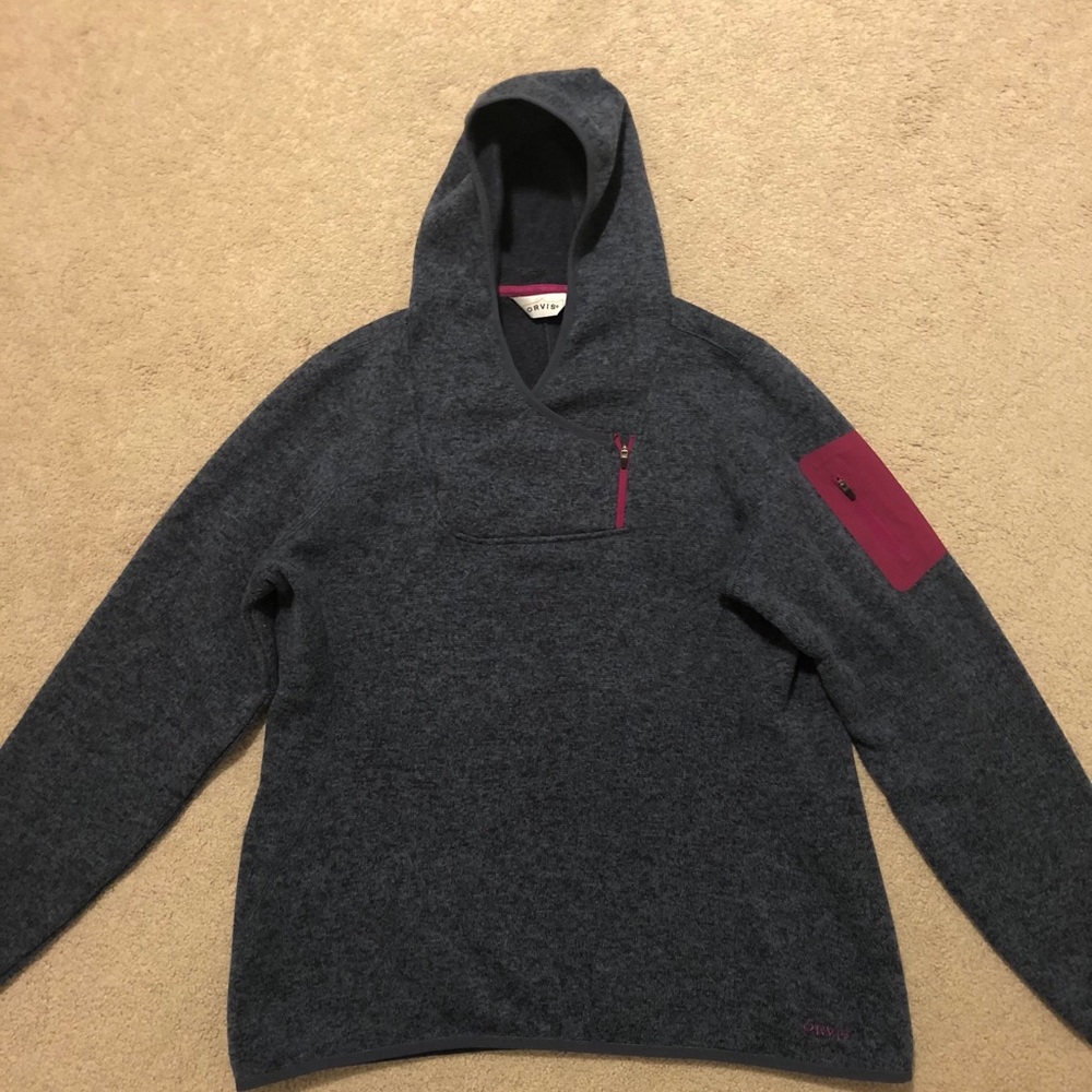 Orvis Navy Blue women’s, XL, hoodie